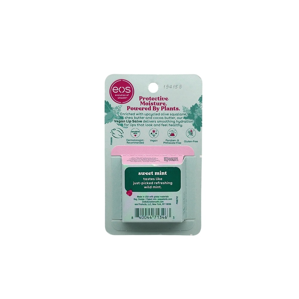 EOS Sweet Mint Plant Based Vegan Lip Balm‎ Protective Moisture